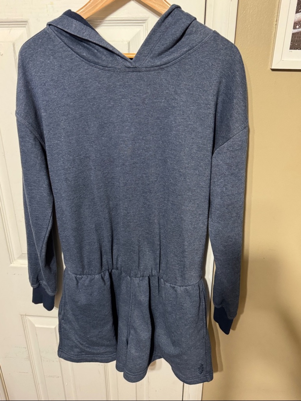 FP Movement by Free People Blue Hooded Shorts Romper